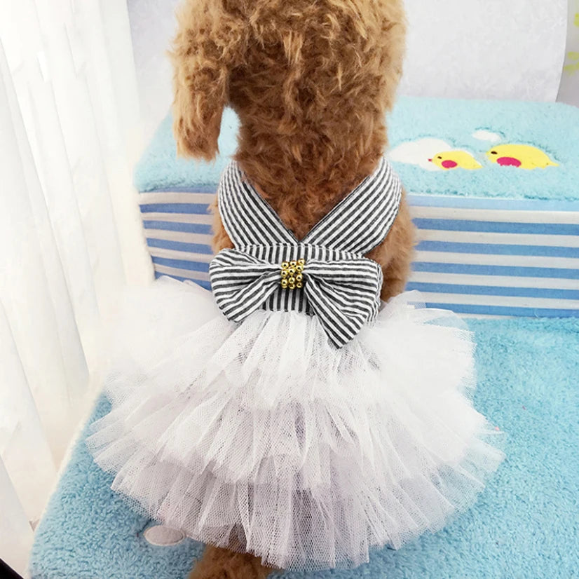 Puppy Summer Clothes Dog Dress Small Dog Clothes Tutu Skirt Princess Wedding Evening Dress Cat Outfit Girl Dog Clothes