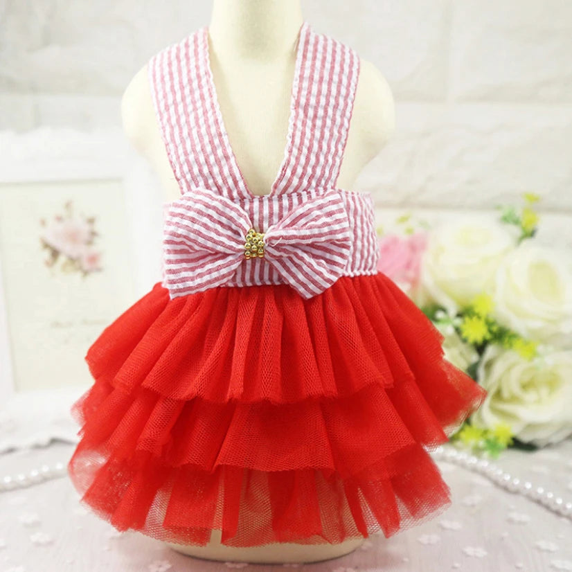 Puppy Summer Clothes Dog Dress Small Dog Clothes Tutu Skirt Princess Wedding Evening Dress Cat Outfit Girl Dog Clothes