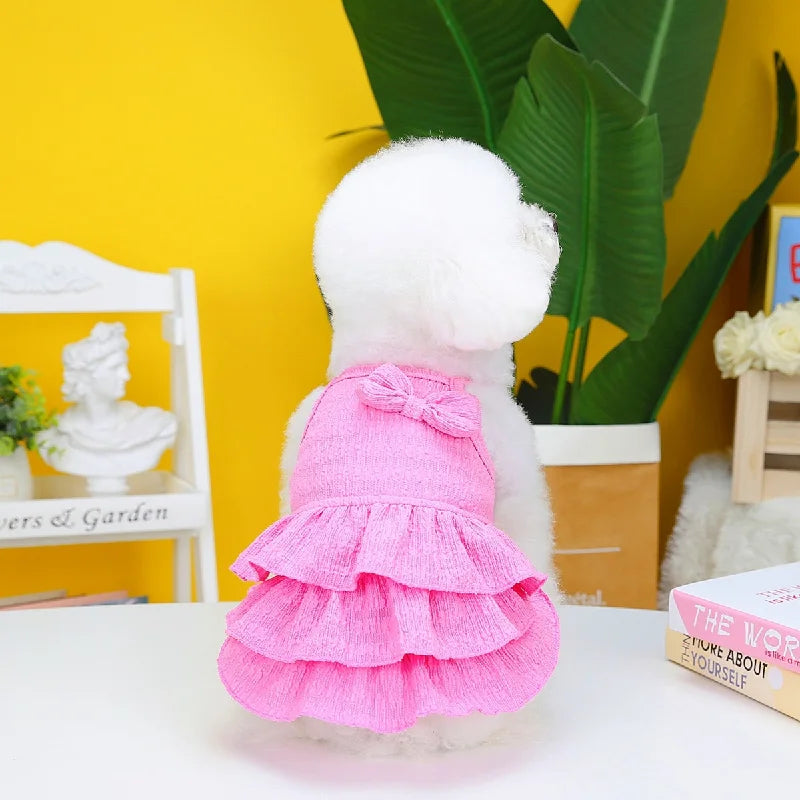 Pet Clothes Spring And Summer Thin Style Dog Skirt Teddy Bichon Small Dog Cat Clothing Puppy Dress Doggy Costume Ropa Perro