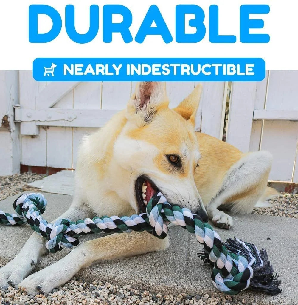 Dog Rope Toy for Extra Large Dogs-Indestructible Dog Toy for Aggressive Chewers and Large Breeds 42IN Long 6 Knot